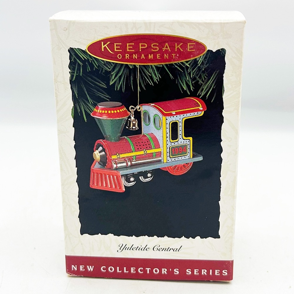 Yuletide Central 1994 Pressed Tin Train Ornament Hallmark‎ First in Series